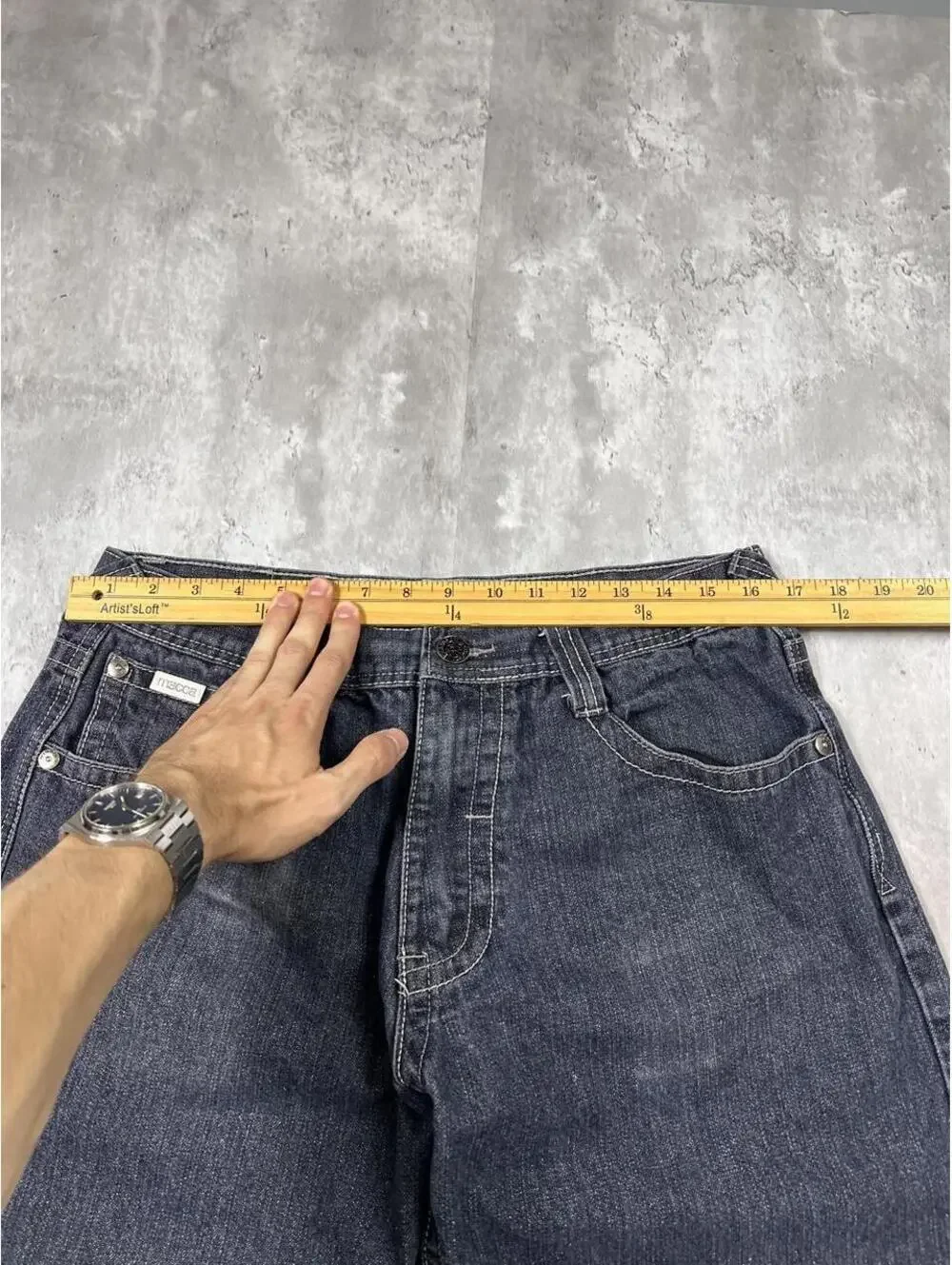 Y2K Baggy Dark Wash Jeans Wide Leg Skater Hip Hop Mecca